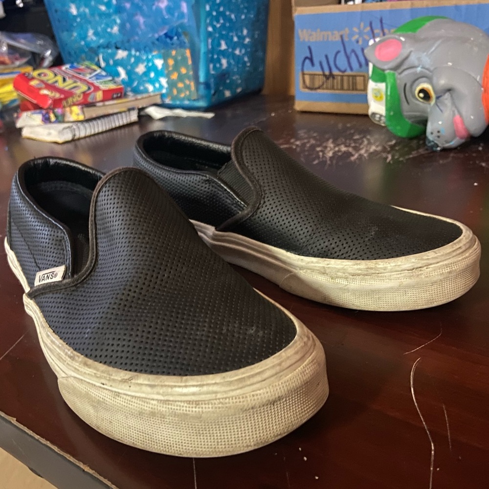 Vans Leather Slip-Ons